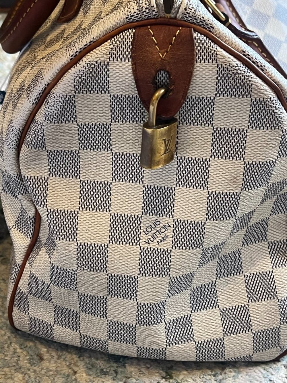 Louis Vuitton Damier Azur Speedy 30 Handbag